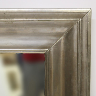 Contemporary Metal Veneered Frame Mirror