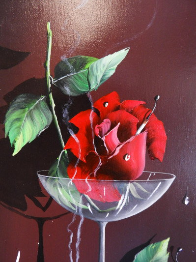 Alfano Alfredo Dardari - Red Rose in Glass