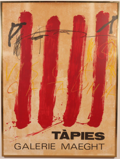 Antonio Tapies Gallery Maeght Exhibition Poster