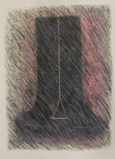 Beverly Pepper - Untitled, etching in colors