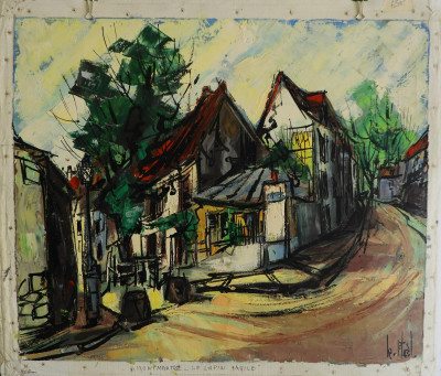 Expressionist Parsian Street Scene, 20th C, signed