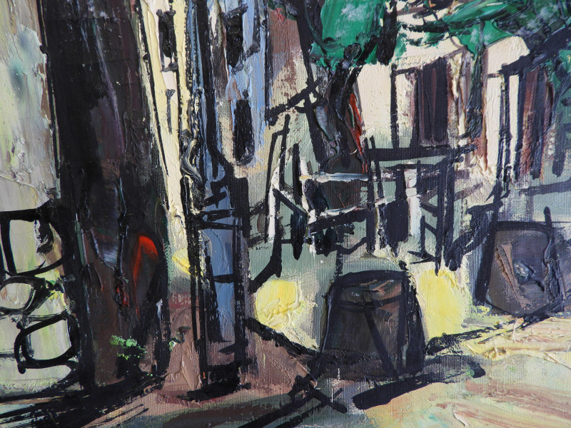 Expressionist Parsian Street Scene, 20th C, signed