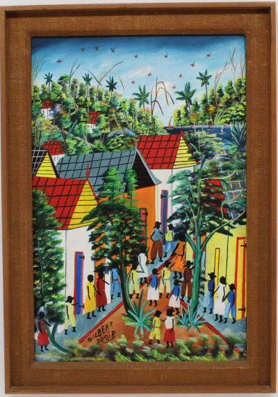 Gilbert Desir - Haitian Village Scene