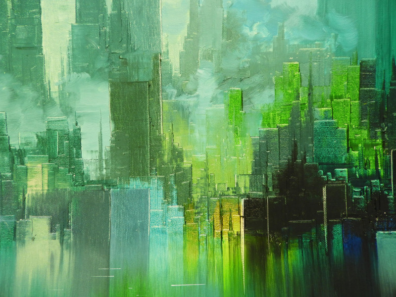 Heinz Munnich - Abstract Skyline, 1974