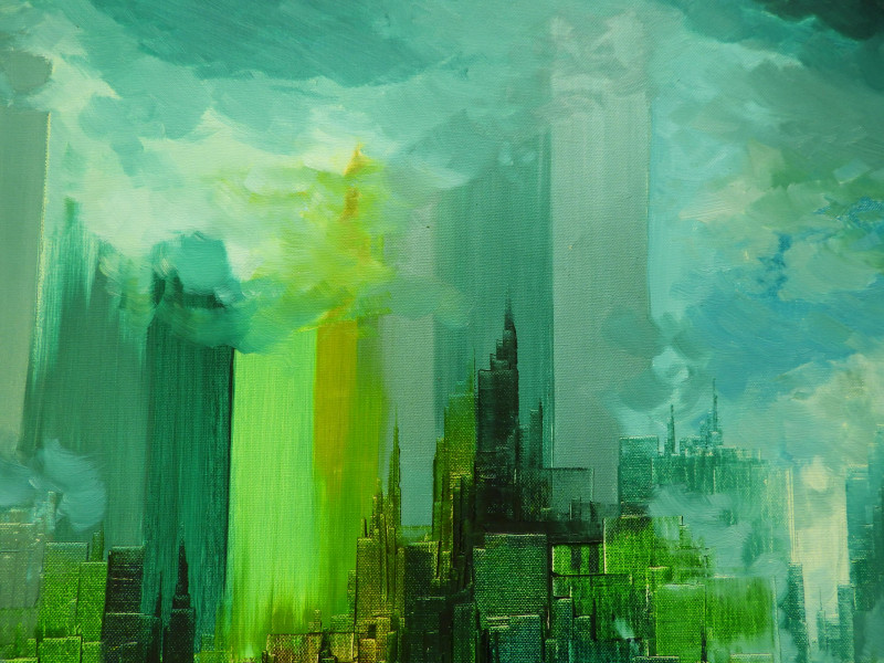 Heinz Munnich - Abstract Skyline, 1974
