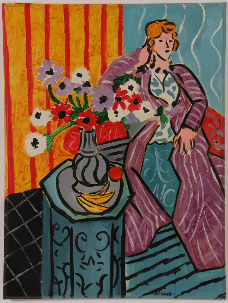 After Henri Matisse, Seated Woman &amp; Flowers, O/C