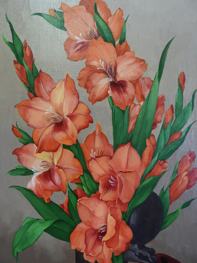 Joan B. N. Van Gent - Orange Gladiolus