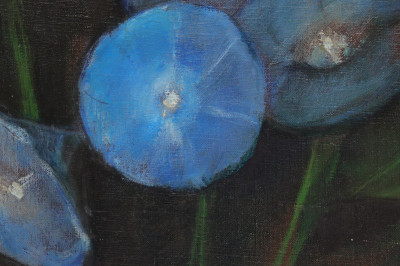 Marjorie Bishop, Blue Flowers, O/C
