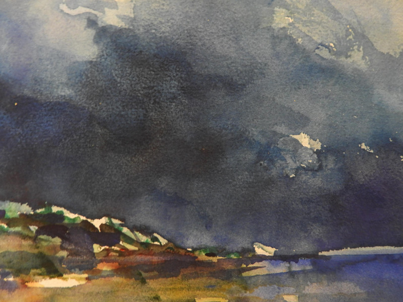 Pawel Kontny - Abstract Coastline Watercolor I