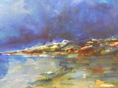 Pawel Kontny - Abstract Coastline Watercolor II