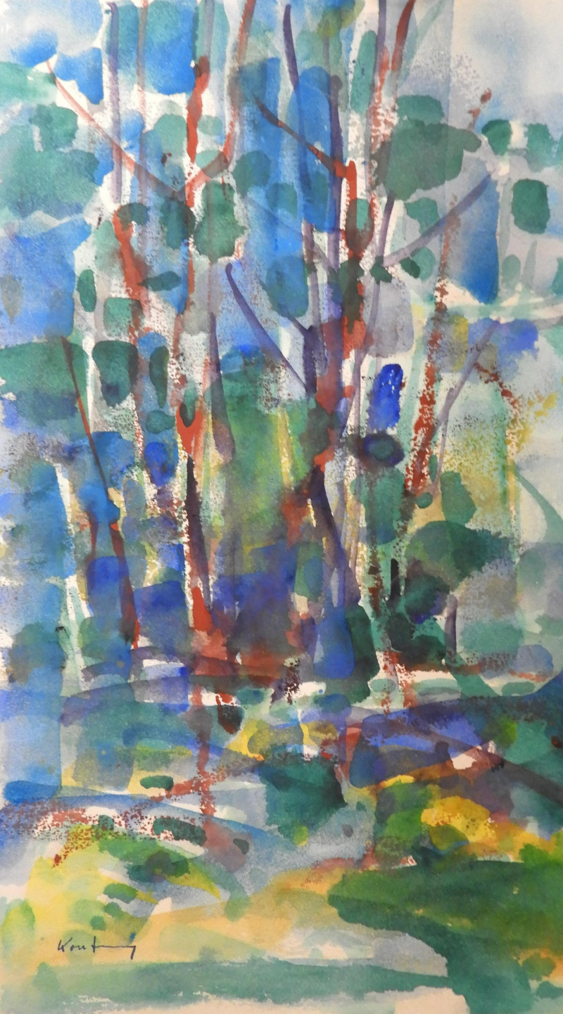 Pawel Kontny - Abstract Forest Watercolor