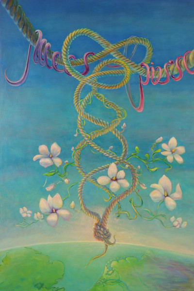 Therese Steinmeitz Earth, Flowers &amp; Rope O/C 1980
