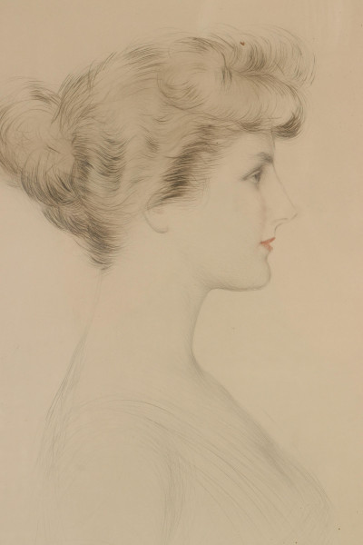 Image for Lot Paul Cesar Helleu, 1859-1927, Profile of a Woman