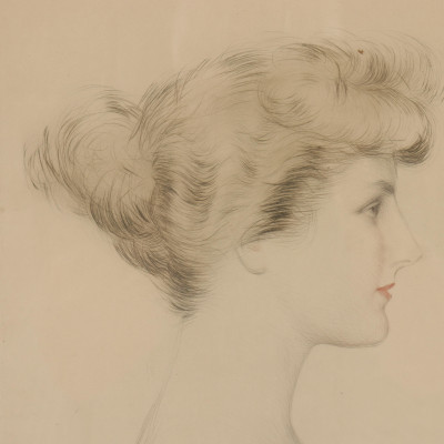Paul Cesar Helleu, 1859-1927, Profile of a Woman