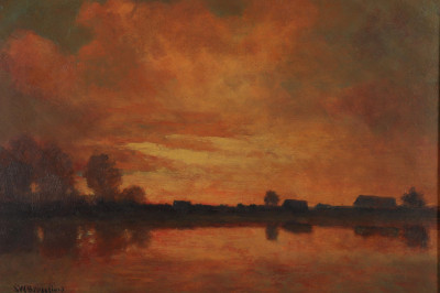 Image for Lot Prob. J.W. Bretzfield, American, 'Sunset', O/B