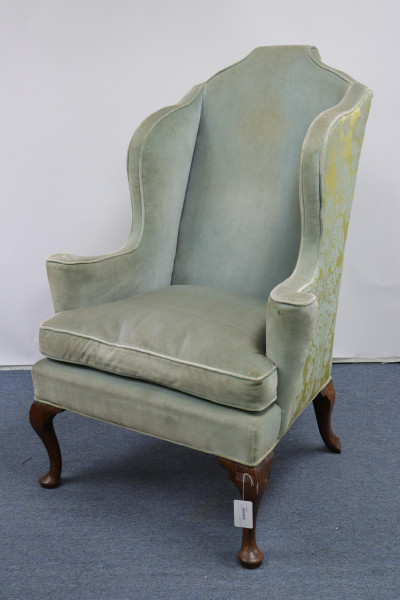 Image for Lot Queen Anne Walnut Wing Armchair, Early 18th C.