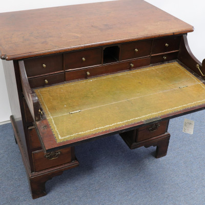 George III Mahogany Kneehole Desk, Late 18th C.