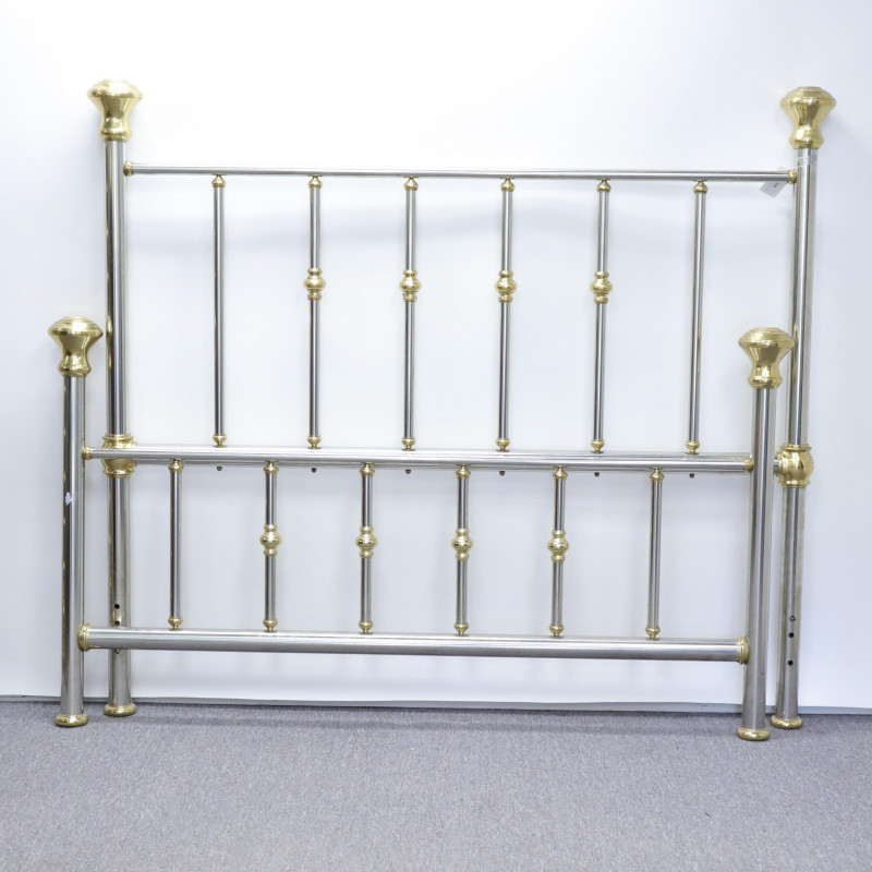 Victorian Style Steel/Brass Full Bed, Charles Roge