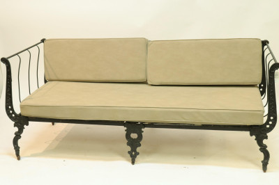 Image for Lot American Cast Iron Officer's Campaign Bed, 19th C.