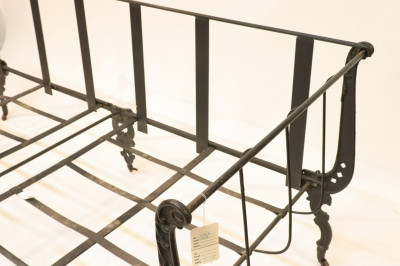 American Cast Iron Officer's Campaign Bed, 19th C.