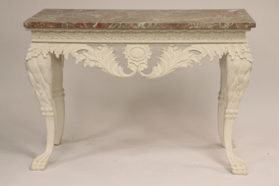 Image for Lot Irish Style White Painted Console