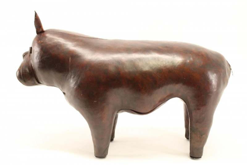Leather Bulldog Ottoman, Abercrombie &amp; Fitch