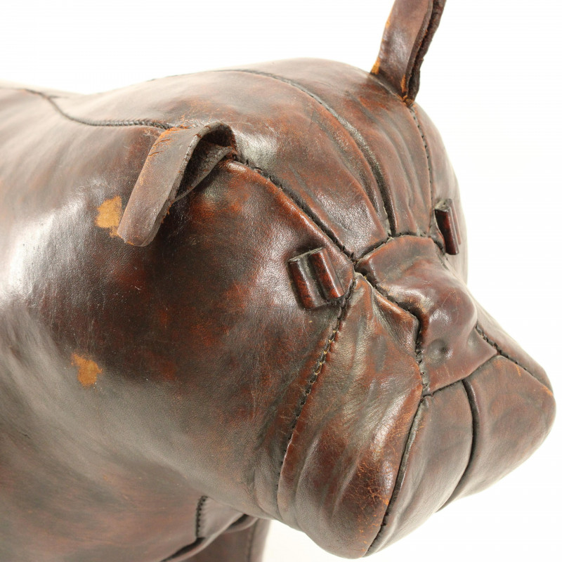 Leather Bulldog Ottoman, Abercrombie &amp; Fitch
