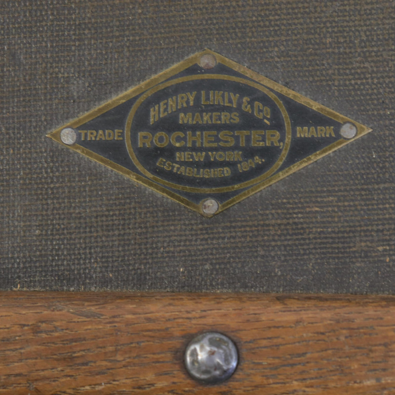 Two 'Near Square' Travel Trunks Henry Likely &amp; Co.