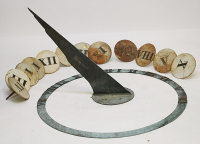 Image for Lot Bronze &amp; Cast Iron Sundial Parts