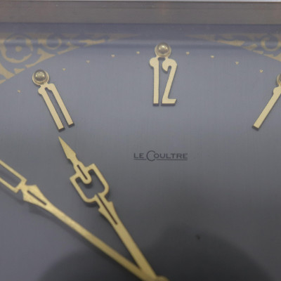 LeCoultre 8-Day Desk Clock, Swiss, Art Deco