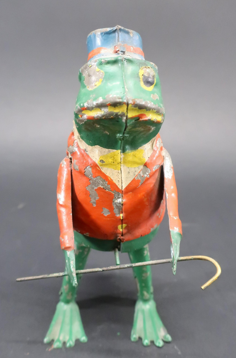 Frog Painted Tin Wind-up Toy