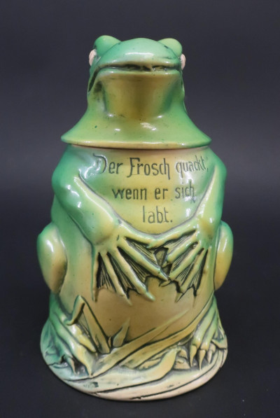6 Frog/Rat Theme Majolica &amp; Ceramic Vessels