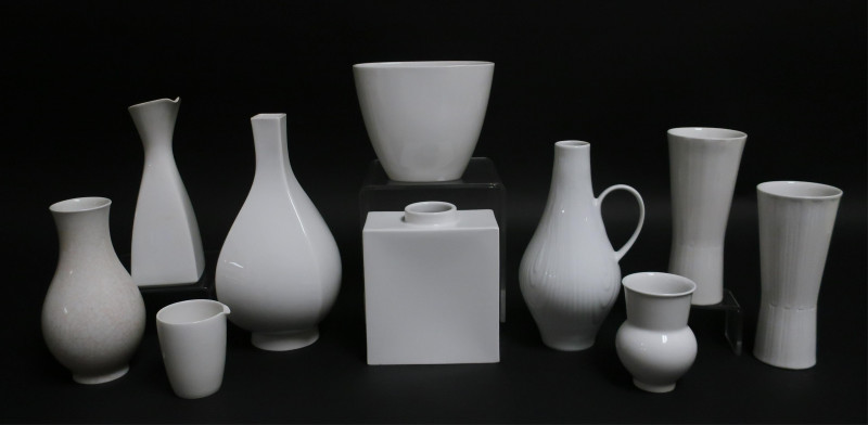 10 KPM Porcelain Vases, Jugs &amp; Ewers