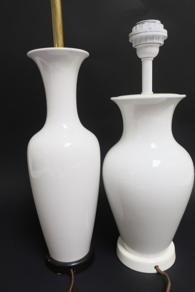 2 KPM White Porcelain Lamps
