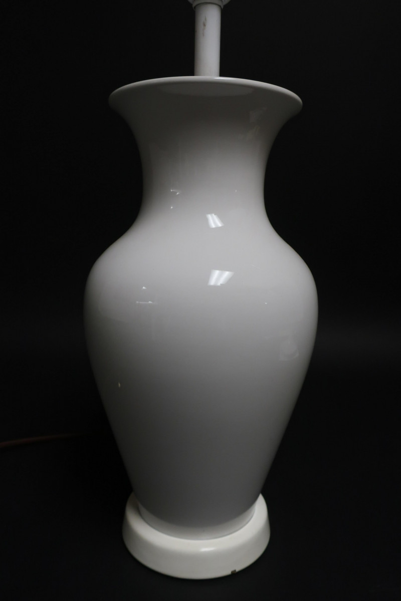 2 KPM White Porcelain Lamps, circa 1955