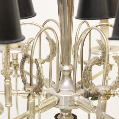 Pair of Neo-Classic Style 6-Light Chandeliea