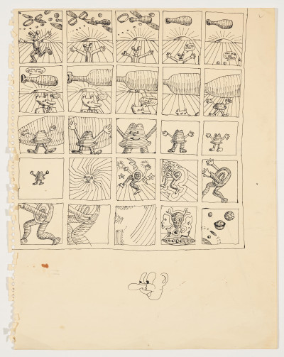 Jonathan Loew - Group, four (4) ink drawings
