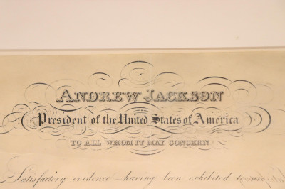 Andrew Jackson appointment Joseph Cabot, 1836