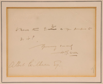 H.G. Wells, notation, c. 1901 - 1909