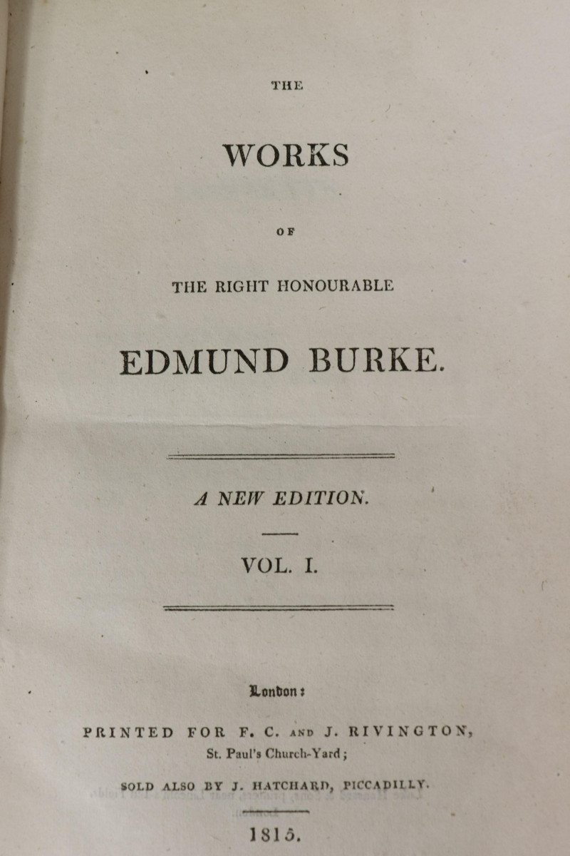 24 Vols of Burke's Works and Writings 18th/19th C.