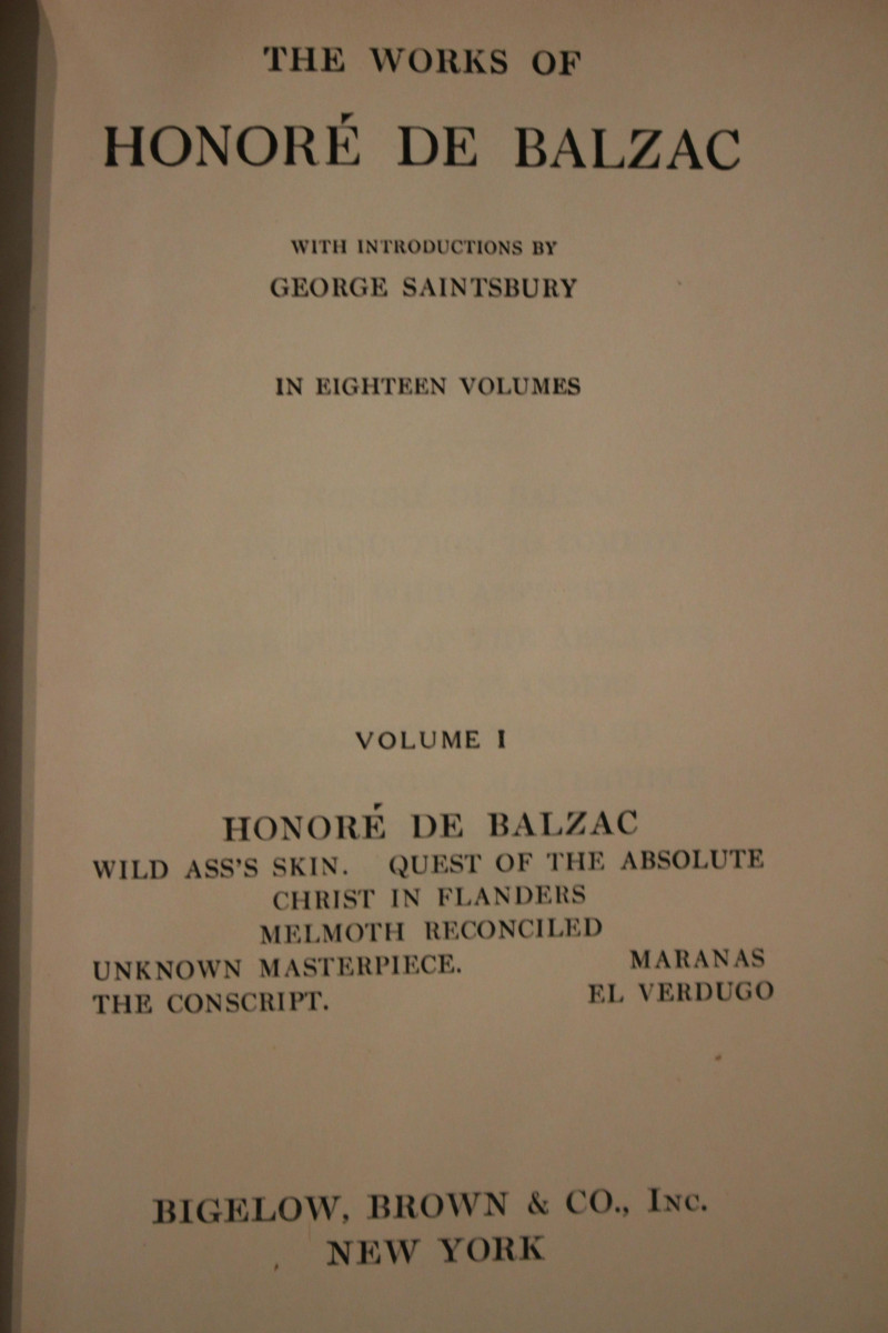 Balzac, 18 Volume Set