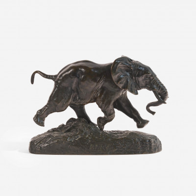 Image for Lot Antoine-Louis Barye - Bronze Elephant