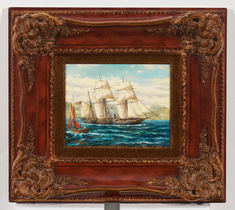 after American School - Clipper ship and sail boat
