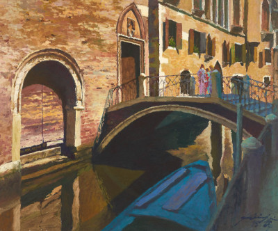 Image for Lot Xue Jian Xin - Blue Gondola of Venice