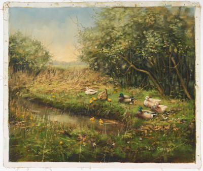Henk Roosink - Ducks by the Pond