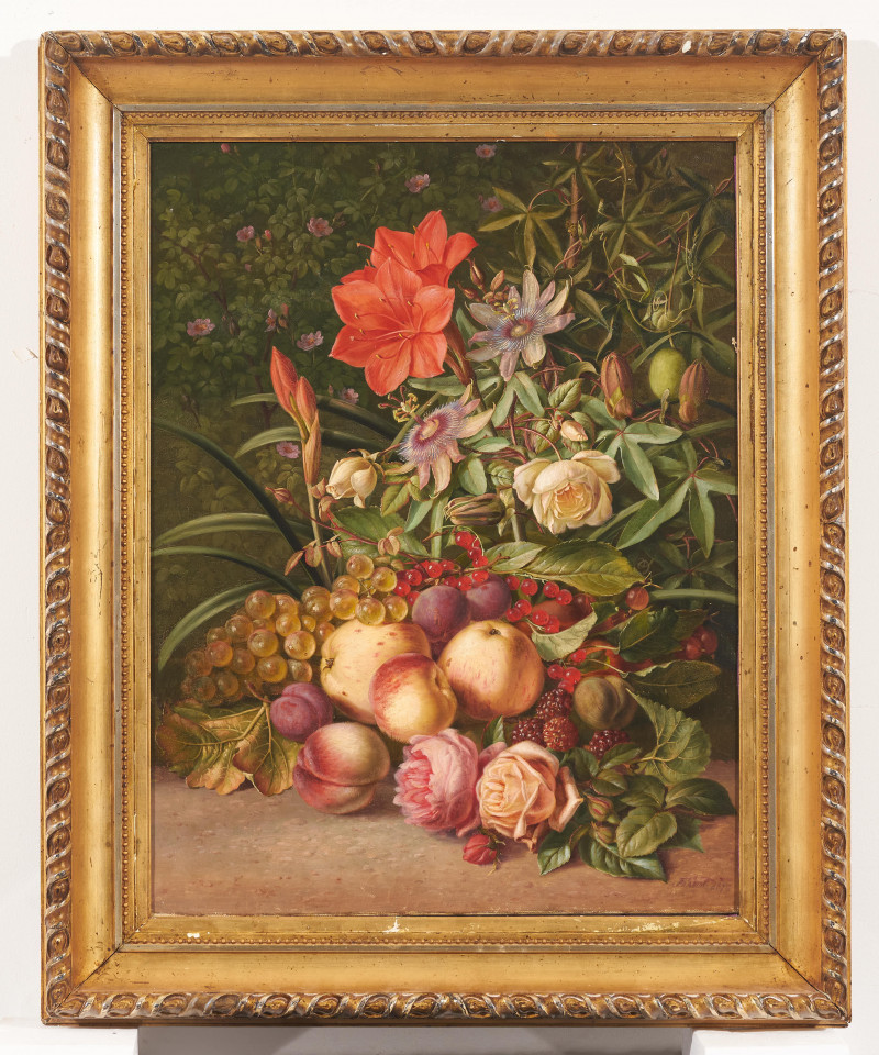 Artist Unknown - Untitled (Still life with fruit and flowers)