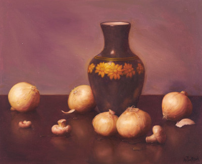 Alfred Jackson - Still Life with Mushrooms and Onions