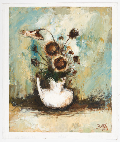 Manuel Monton Bunuel - Still life with Sunflowers