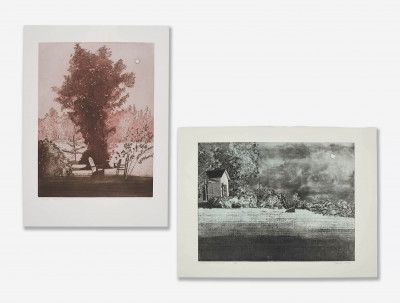 Daniel Lang - Group, two (2) prints Moonlight in Vermont and Illyria