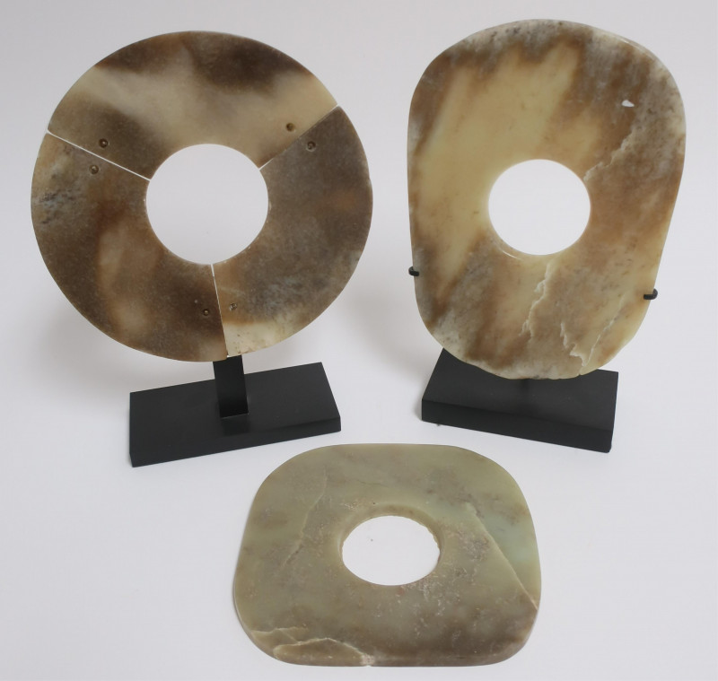 Three Neolithic Style Jade Ax Blades